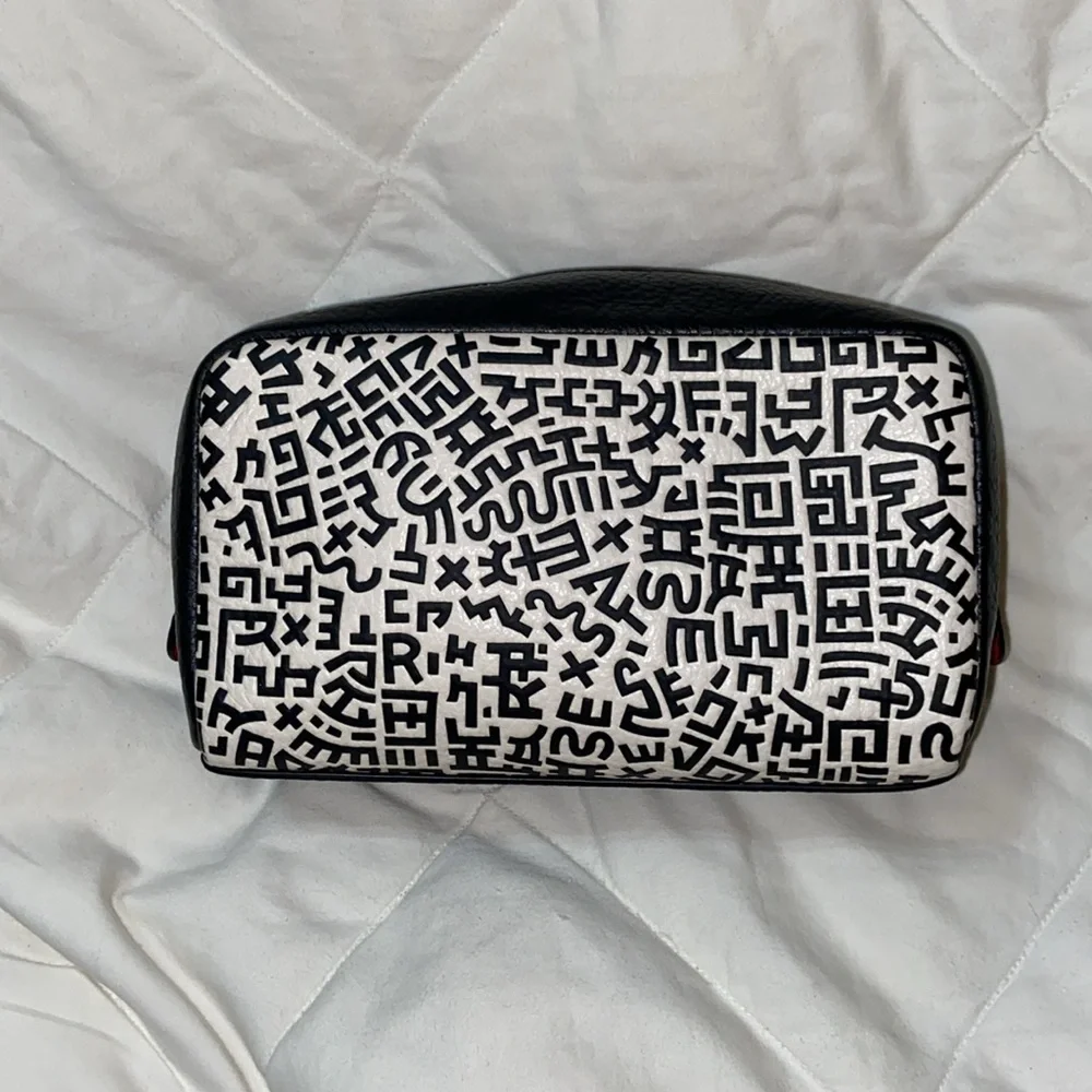 RARE Nwot Coach Disney Mickey Mouse X Keith Haring Boxy Cosmetic Case C7436